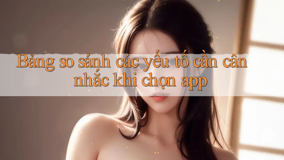 Bảng so sánh các yếu tố cần cân nhắc khi chọn app