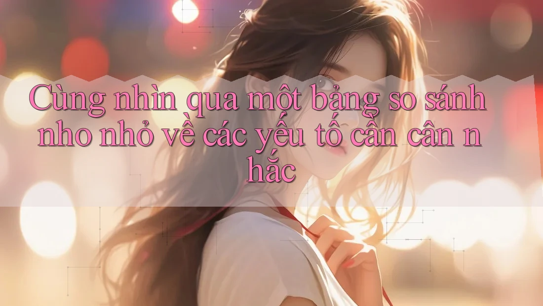 Cùng nhìn qua một bảng so sánh nho nhỏ về các yếu tố cần cân nhắc