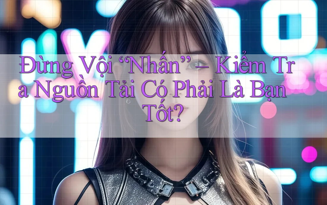 Đừng Vội “Nhấn” – Kiểm Tra Nguồn Tải Có Phải Là Bạn Tốt?