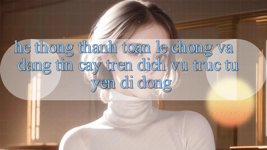 Hệ Thống Thanh toán Lẹ Chóng Và Đáng tin cậy Trên Dịch vụ trực tuyến Di Động