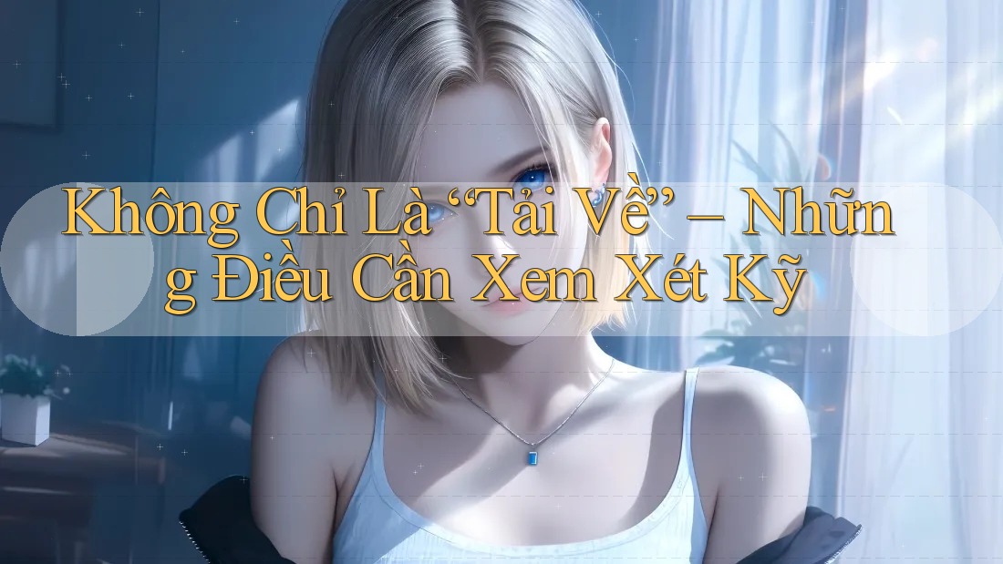 Không Chỉ Là “Tải Về” – Những Điều Cần Xem Xét Kỹ Không Chỉ Là “Tải Về” – Những Điều Cần Xem Xét Kỹ