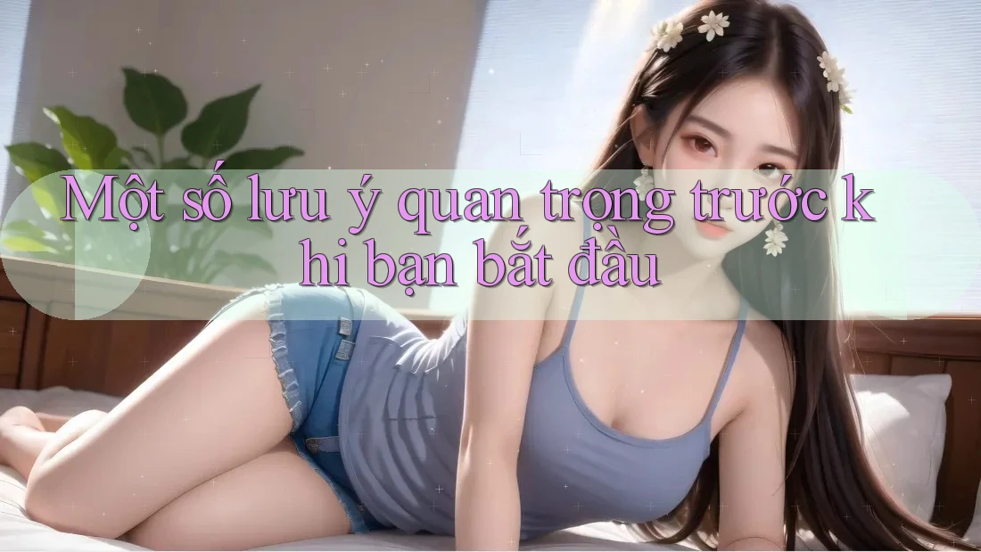 Một số lưu ý quan trọng trước khi bạn bắt đầu