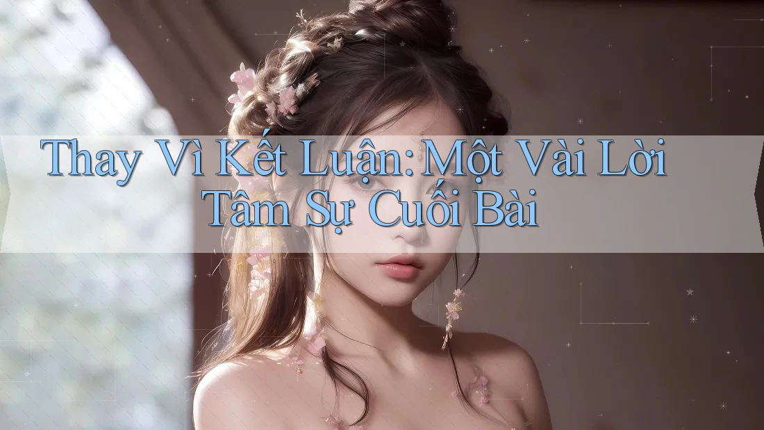 Thay Vì Kết Luận: Một Vài Lời Tâm Sự Cuối Bài